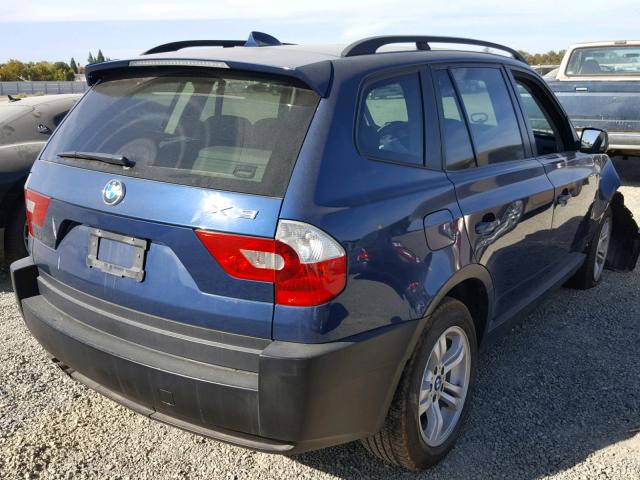 WBXPA93435WD17750 - 2005 BMW X3 3.0I BLUE photo 4