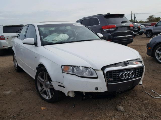 WAUAF78EX8A017919 - 2008 AUDI A4 2.0T WHITE photo 1