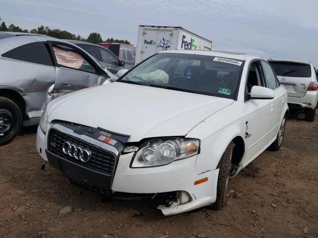 WAUAF78EX8A017919 - 2008 AUDI A4 2.0T WHITE photo 2