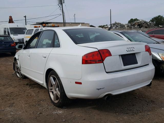 WAUAF78EX8A017919 - 2008 AUDI A4 2.0T WHITE photo 3