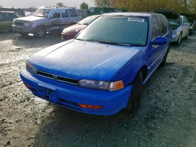 1HGCB9856PA007861 - 1993 HONDA ACCORD LX BLUE photo 2