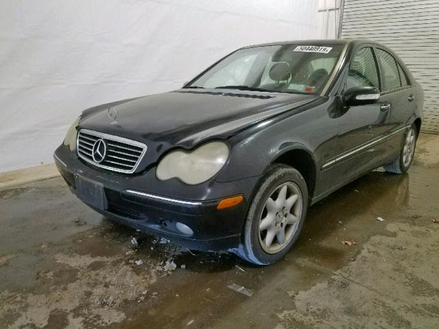 WDBRF61J63A468621 - 2003 MERCEDES-BENZ C 240 BLACK photo 2