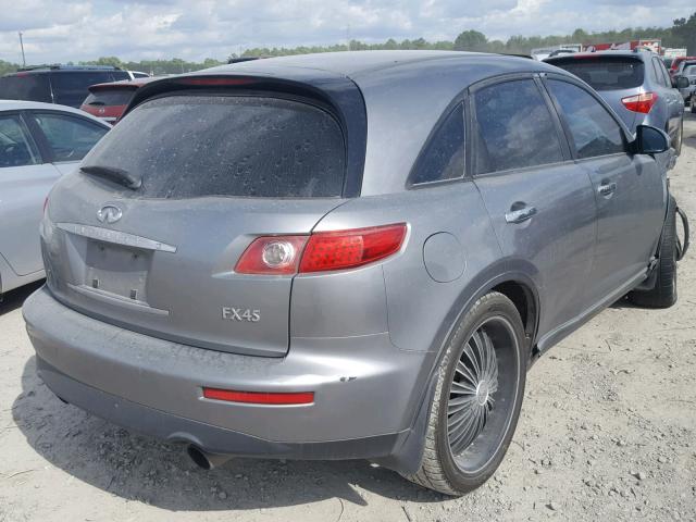 JNRBS08W73X401844 - 2003 INFINITI FX45 GRAY photo 4