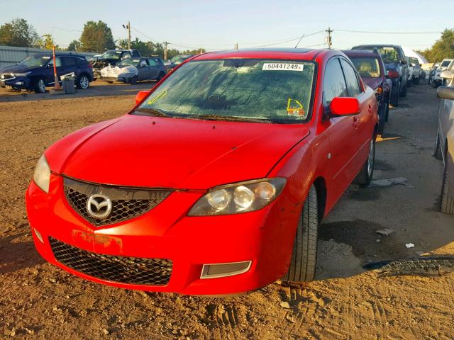 JM1BK32F371633957 - 2007 MAZDA 3 I RED photo 2