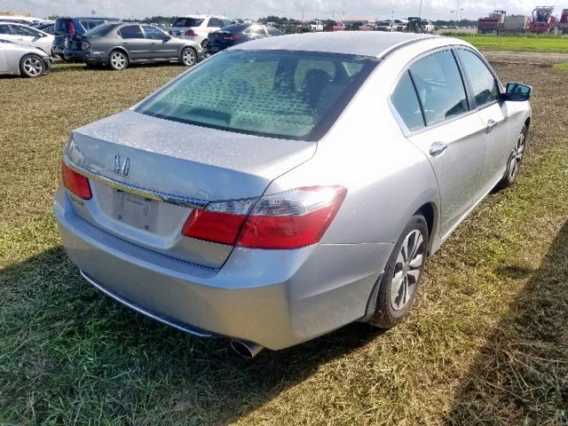 1HGCR2F35EA142816 - 2014 HONDA ACCORD LX SILVER photo 4