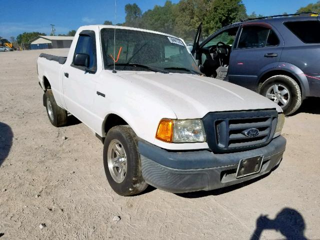 1FTYR10D95PA92368 - 2005 FORD RANGER WHITE photo 1