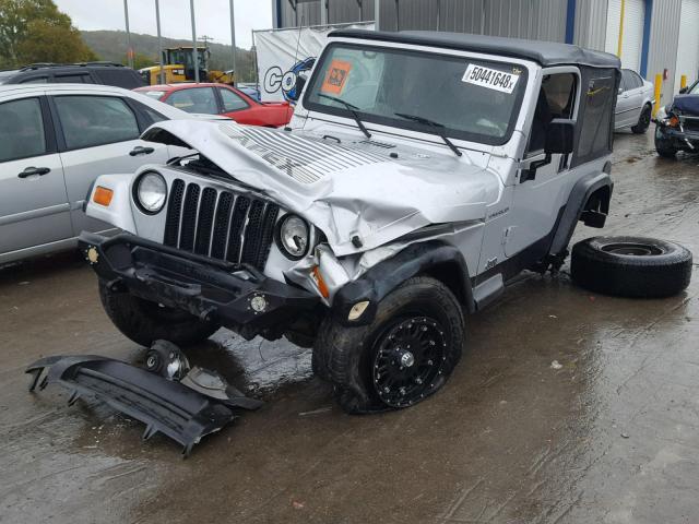 1J4FA39S72P760461 - 2002 JEEP WRANGLER / SILVER photo 2