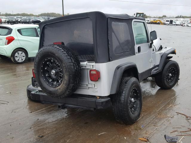 1J4FA39S72P760461 - 2002 JEEP WRANGLER / SILVER photo 4