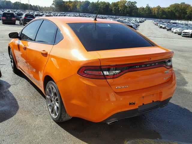 1C3CDFBA3DD311807 - 2013 DODGE DART SXT ORANGE photo 3