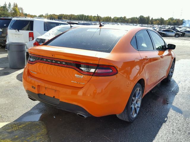 1C3CDFBA3DD311807 - 2013 DODGE DART SXT ORANGE photo 4