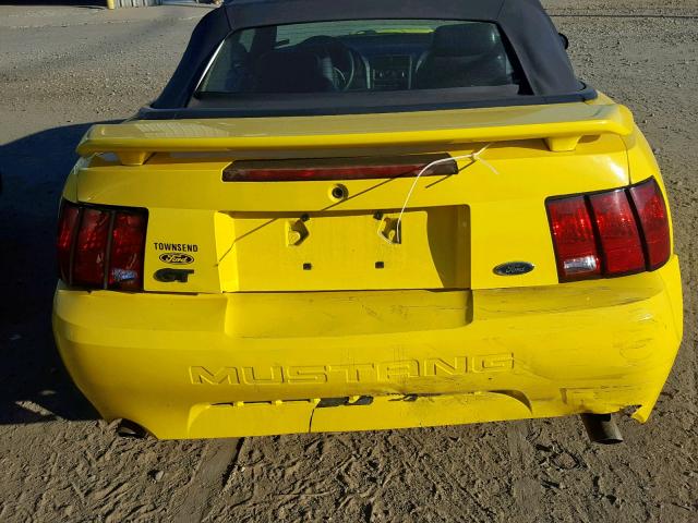 1FAFP45X82F120637 - 2002 FORD MUSTANG GT YELLOW photo 9