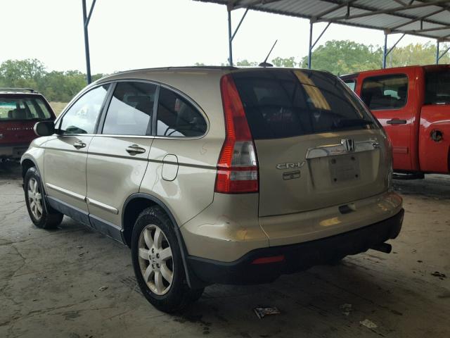 JHLRE38798C031479 - 2008 HONDA CR-V EXL GOLD photo 3