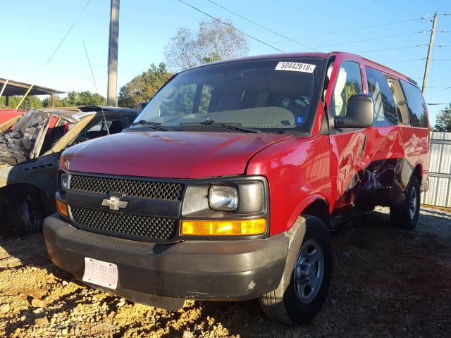 1GNFG154481212968 - 2008 CHEVROLET EXPRESS G1 RED photo 2