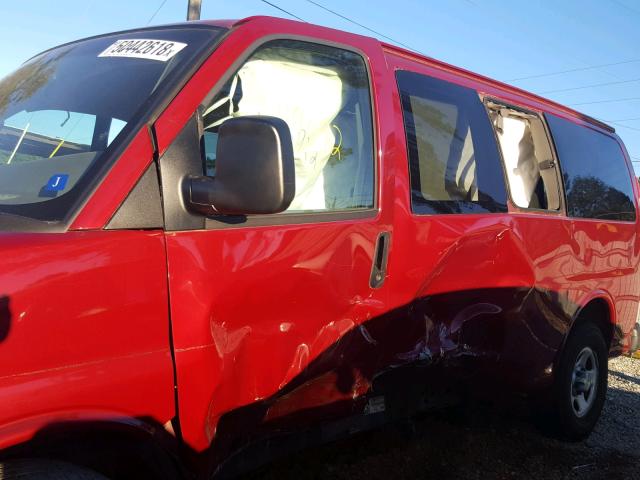 1GNFG154481212968 - 2008 CHEVROLET EXPRESS G1 RED photo 9