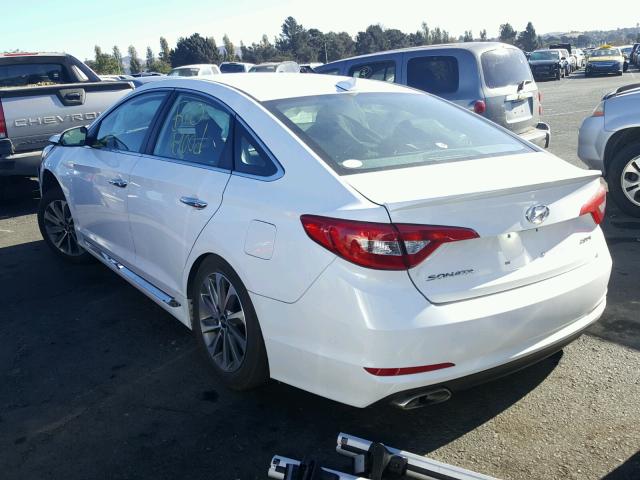 5NPE34AF4FH045039 - 2015 HYUNDAI SONATA SPO WHITE photo 3