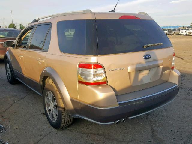 1FMDK02WX8GA13141 - 2008 FORD TAURUS X S BEIGE photo 3