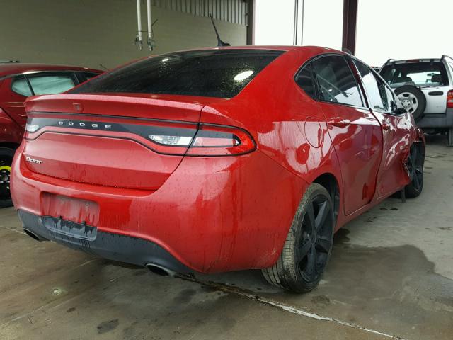 1C3CDFBB0FD421998 - 2015 DODGE DART SXT RED photo 4