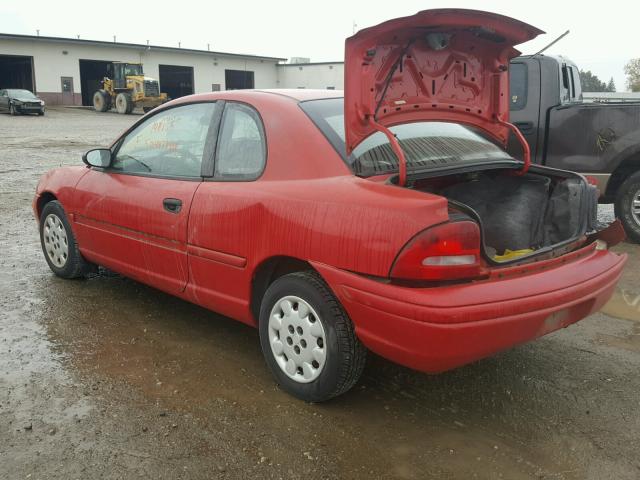 1B3ES42C4XD145979 - 1999 DODGE NEON HIGHL RED photo 3