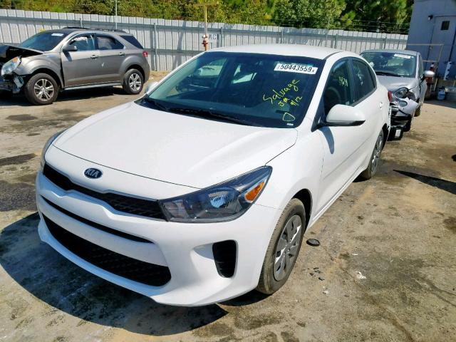 3KPA24AB1KE187958 - 2019 KIA RIO S WHITE photo 2