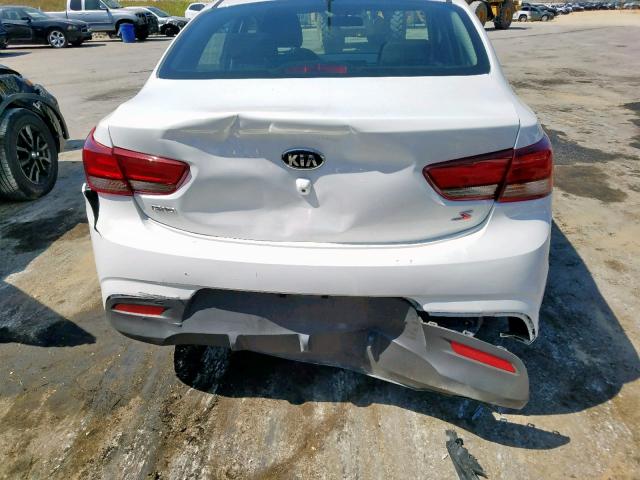 3KPA24AB1KE187958 - 2019 KIA RIO S WHITE photo 9