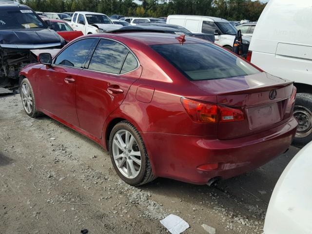 JTHBK262585058478 - 2008 LEXUS IS 250 RED photo 3