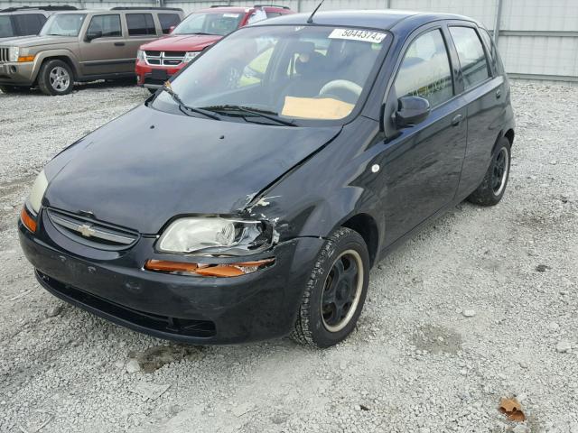 KL1TD66678B193559 - 2008 CHEVROLET AVEO BASE Қара фото 2