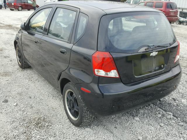 KL1TD66678B193559 - 2008 CHEVROLET AVEO BASE Қара фото 3
