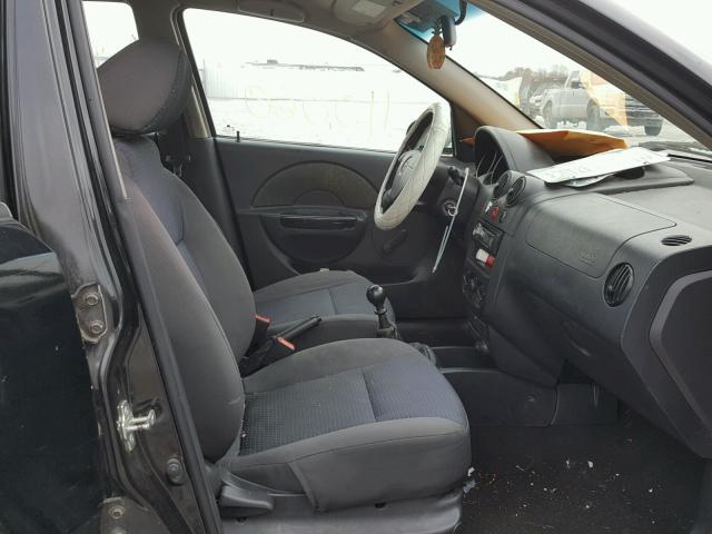 KL1TD66678B193559 - 2008 CHEVROLET AVEO BASE Қара фото 5