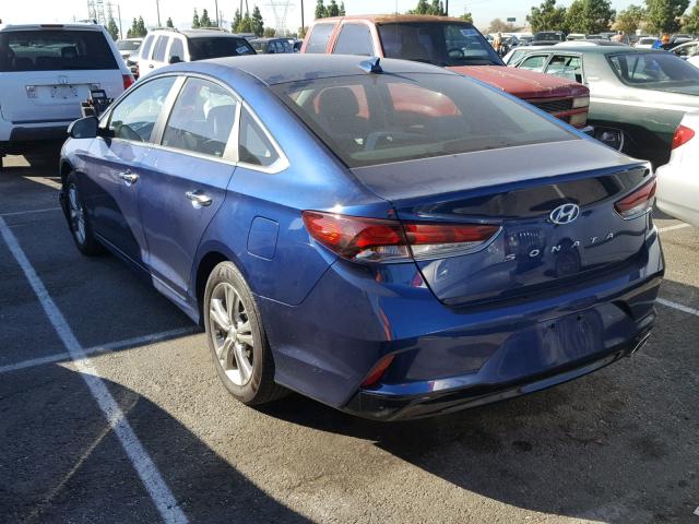 5NPE34AF8JH636399 - 2018 HYUNDAI SONATA SPO BLUE photo 3