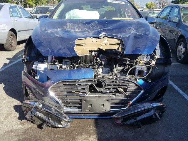 5NPE34AF8JH636399 - 2018 HYUNDAI SONATA SPO BLUE photo 9