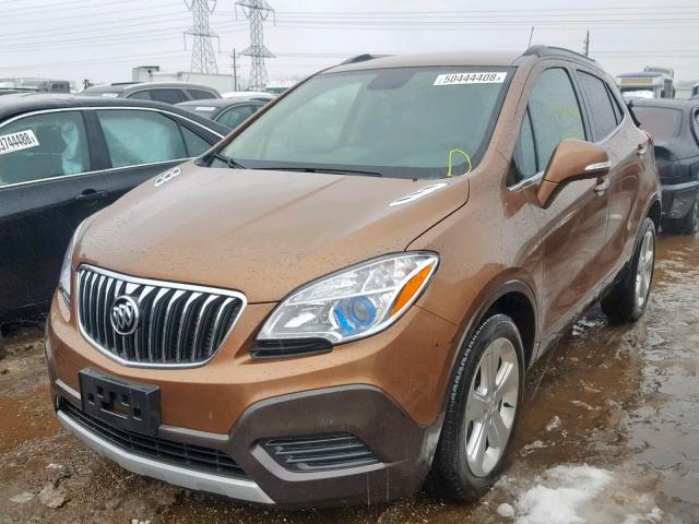 KL4CJASB8GB745022 - 2016 BUICK ENCORE BROWN photo 2