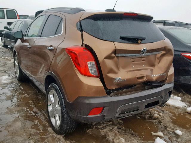 KL4CJASB8GB745022 - 2016 BUICK ENCORE BROWN photo 3