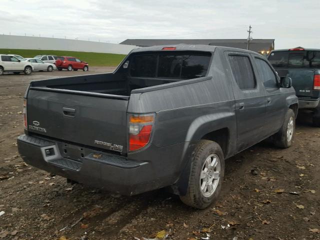 2HJYK165X8H506122 - 2008 HONDA RIDGELINE GRAY photo 4