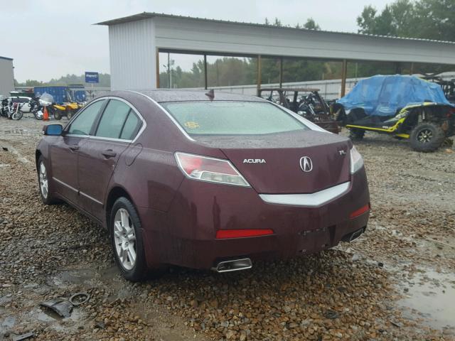 19UUA8F25AA023051 - 2010 ACURA TL MAROON photo 3