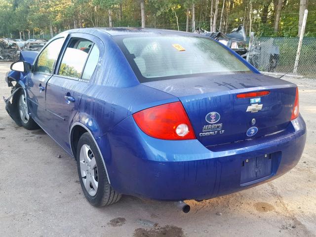 1G1AL55F577336565 - 2007 CHEVROLET COBALT LT BLUE photo 3