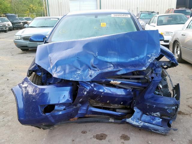 1G1AL55F577336565 - 2007 CHEVROLET COBALT LT BLUE photo 9