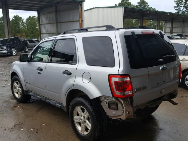 1FMCU5K30CKB20553 - 2012 FORD ESCAPE HYB SILVER photo 3