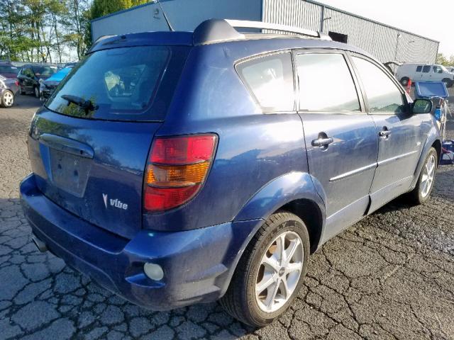 5Y2SL63805Z467958 - 2005 PONTIAC VIBE BLUE photo 4