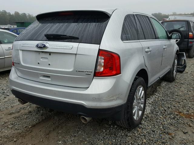 2FMDK4KC5EBA38853 - 2014 FORD EDGE LIMIT SILVER photo 4