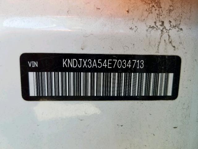 KNDJX3A54E7034713 - 2014 KIA SOUL ! WHITE photo 10