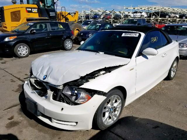 WBAUL73548VE89963 - 2008 BMW 128 I WHITE photo 2