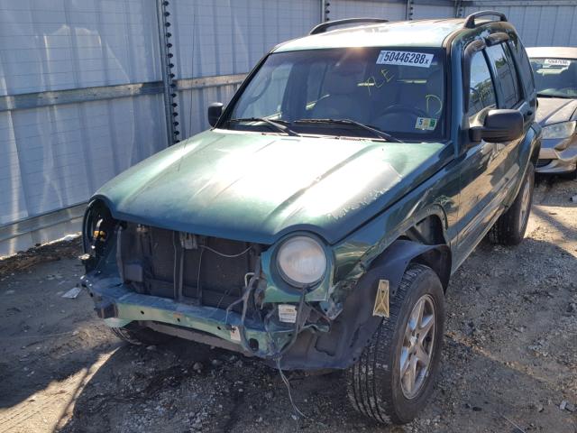 1J8GK58K33W719703 - 2003 JEEP LIBERTY LI GREEN photo 2