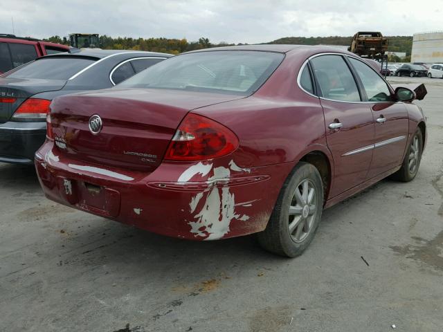 2G4WD582391125315 - 2009 BUICK LACROSSE C RED photo 4