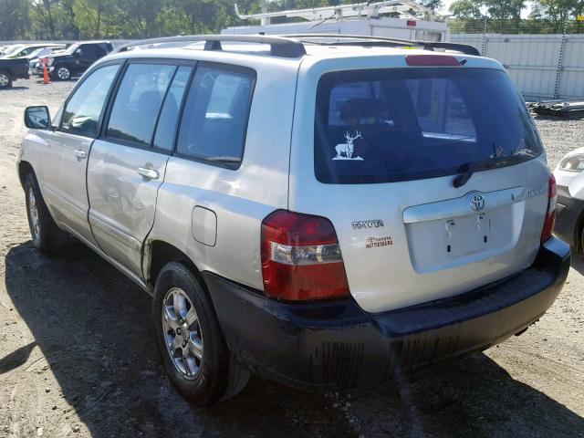 JTEGD21A650105974 - 2005 TOYOTA HIGHLANDER SILVER photo 3