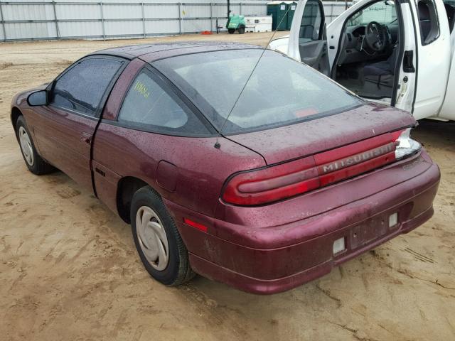 4A3CF34B4PE087176 - 1993 MITSUBISHI ECLIPSE BURGUNDY photo 3