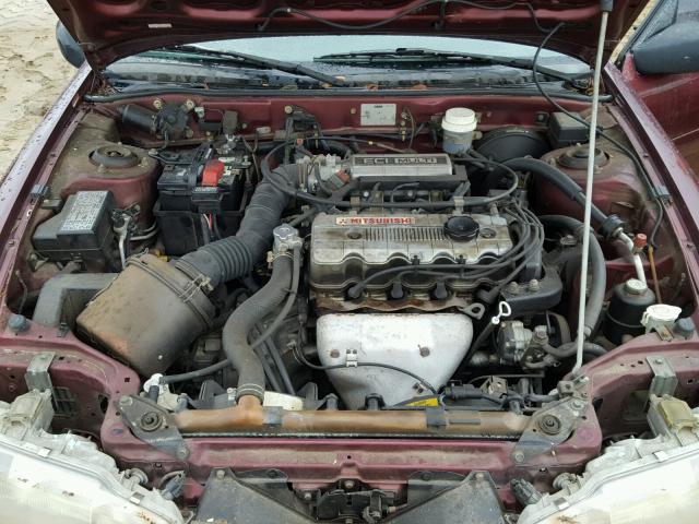 4A3CF34B4PE087176 - 1993 MITSUBISHI ECLIPSE BURGUNDY photo 7