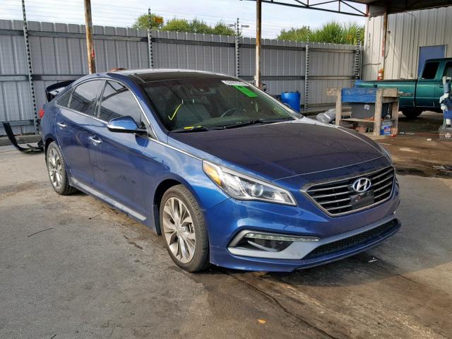 5NPE34AB1FH163238 - 2015 HYUNDAI SONATA SPO BLUE photo 1