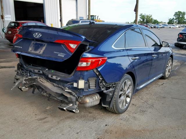 5NPE34AB1FH163238 - 2015 HYUNDAI SONATA SPO BLUE photo 4