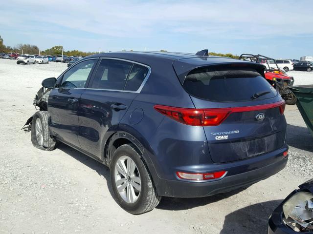 KNDPM3AC6H7227791 - 2017 KIA SPORTAGE L BLUE photo 3