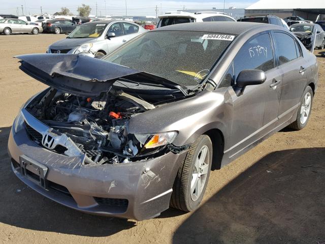 2HGFA1F60AH503423 - 2010 HONDA CIVIC GRAY photo 2